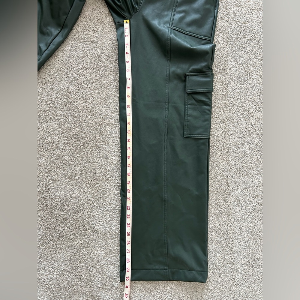 Reitmans Dark Green Wide Leg Faux Leather Pants - Picture 5 of 5
